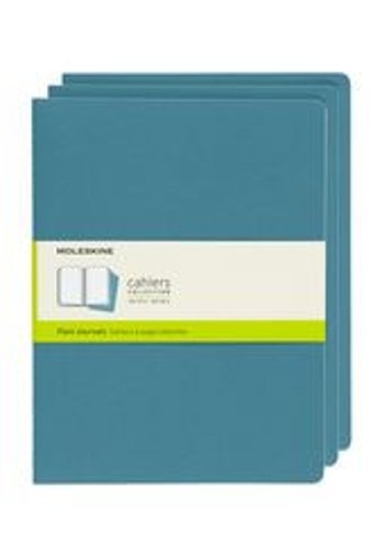 Moleskine Cahier A5 Çizgisiz Büyük Boy Mavi 3'lü Not Defteri