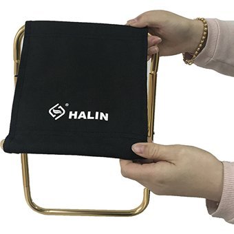 Senlinli Bez Katlanır Kamp Taburesi Altın