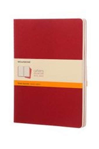 Moleskine Cahier A5 Çizgili Büyük Boy Kırmızı 3'lü Not Defteri
