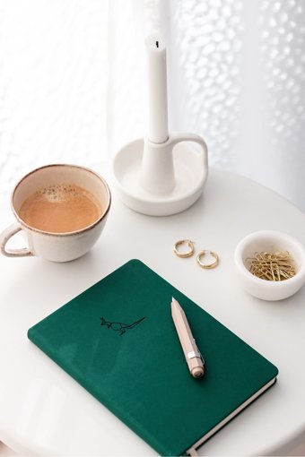 Matt Notebook A5 Noktalı Orta Boy Yeşil Not Defteri
