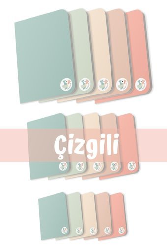 İmabook A5 Çizgili Düz Orta Boy Yeşil Set Not Defteri