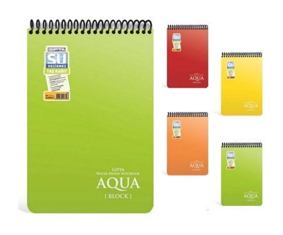 Gıpta Aqua Block 1922 A6 Kareli Orta Boy Beyaz Not Defteri