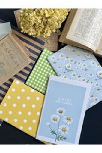 Nova Crafts Bahar Renkleri Ve Papatyalar A5 Çizgili Düz Orta Boy Çok Renkli Set Not Defteri