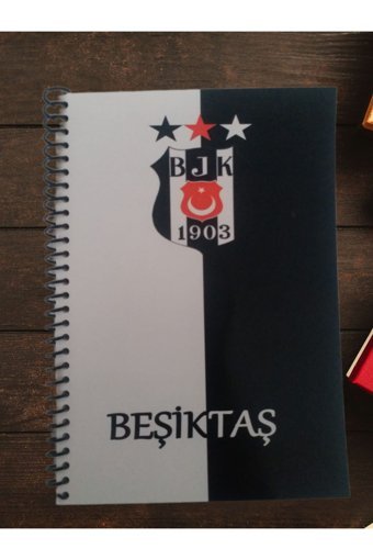 Algitsin Beşiktaşlı B5 Kareli Orta Boy Beyaz Not Defteri