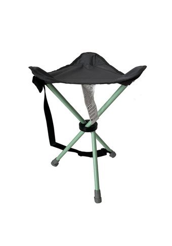 Platan Stool Ones T Bez Katlanır Üçgen Kamp Taburesi Siyah