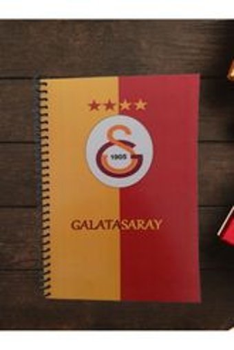 Algitsin Galatasaraylı B5 Kareli Orta Boy Kırmızı Not Defteri