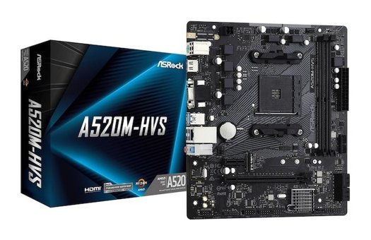 Asrock A520M-HVS AMD A520 4733 MHz (OC) DDR4 Soket AM4 mATX Anakart