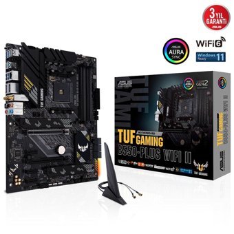 ASUS TUF GAMING B550-PLUS WIFI II DDR4 HDMI-DP PCIE 16X v4.0 AM4 ATX