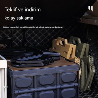 Maskot Plastik Katlanır Kamp Taburesi Siyah