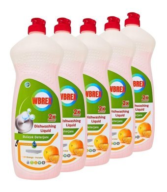 Wbrex Portakal Kokulu Sıvı El Bulaşık Deterjanı 5x650 ml