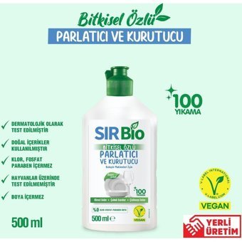 Sır Bio Bitkisel Özlü Bulaşık Makinesi Parlatıcısı 500 ml