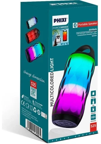 Phixi Force S25 Bluetooth Hoparlör Renkli