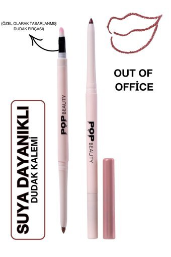 Pop Beauty Out Of Office Suya Dayanıklı Asansörlü Mat Dudak Kalemi Bordo