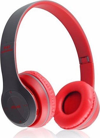 Polygold P47 Kulak Üstü Kablosuz Bluetooth Kulaklık Kırmızı