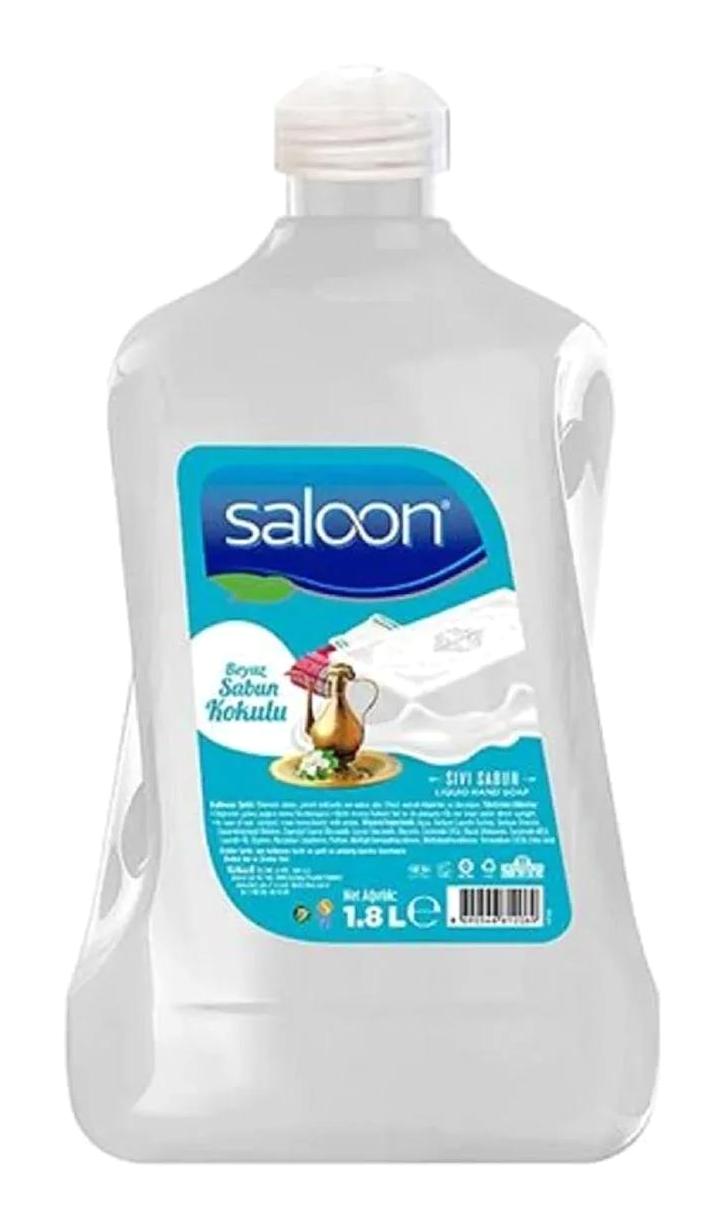 Saloon Beyaz Sabunlu Nemlendiricili Parabensiz Alkolsüz 1.8 lt Sıvı Sabun