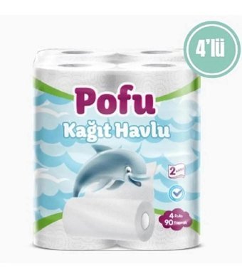 Pofu 2 Katlı 2x4'lü Rulo Kağıt Havlu