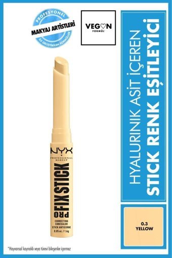 Nyx Professional Makeup Pro Fix 0.3 Yellow Nemlendiricili Yüz Krem Stick Kapatıcı
