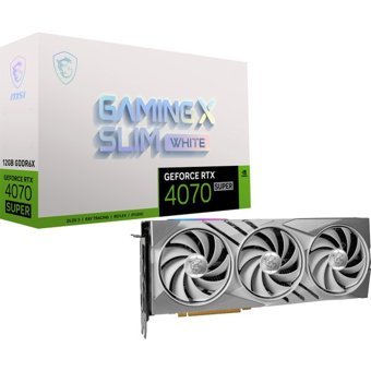 Msi Gaming X Slim White RTX 4070 12 GB GDDR6X PCI-Express 4.0 DirectX 12 Ultimate 3 Fanlı Fanlı Soğutma 192 Bit Gaming Nvidia Ekran Kartı