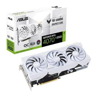 Asus TUF Gaming White OC RTX 4070 Tİ Super 16 GB GDDR6X PCI-Express 4.0 DirectX 12 Ultimate 3 Fanlı Fanlı Soğutma 256 Bit Gaming Nvidia Ekran Kartı