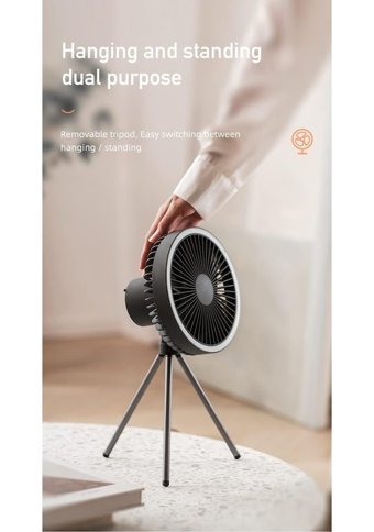 Yucama Tripodlu Işıklı Mini Masaüstü Vantilatör