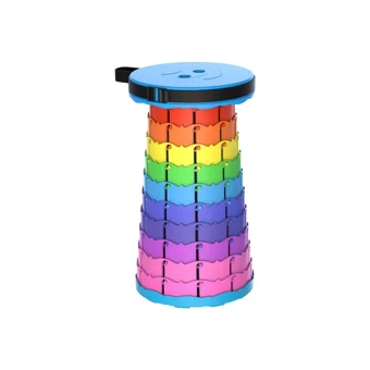 Plz Shop Gök Plastik Katlanır Kamp Taburesi Renkli