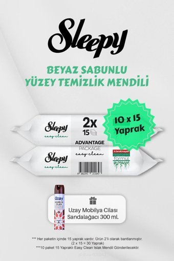 Sleepy Beyaz Sabunlu 150 Yaprak 10'lu Islak Mendil