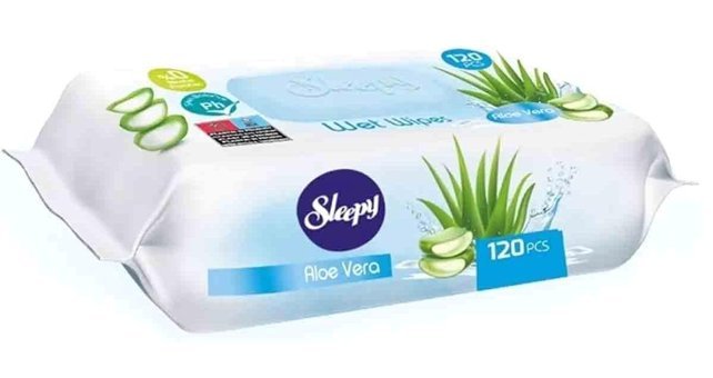 Sleepy Aloe Vera 120 Yaprak Islak Mendil