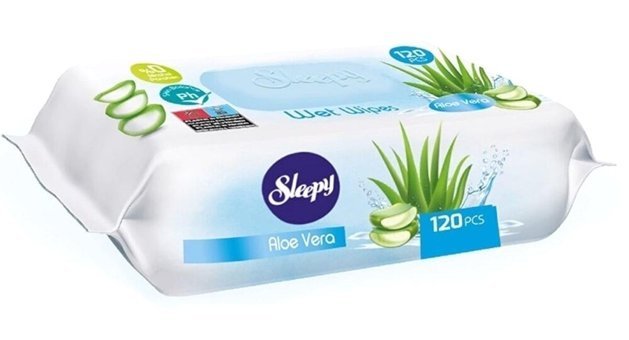 Sleepy Aloe Vera 120 Yaprak Islak Mendil