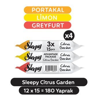 Sleepy Citrus Garden 180 Yaprak 12'li Islak Mendil
