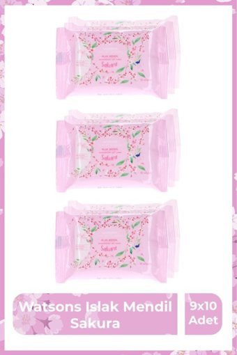 Watsons Sakura  30 Yaprak 3'lü Islak Mendil