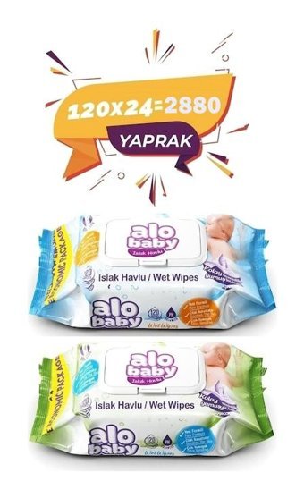 Alo Baby Ekopack 2880 Yaprak 24'lü Islak Mendil