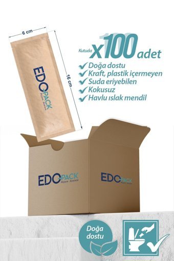 Edopack Suda Eriyebilen 100 Yaprak Islak Mendil