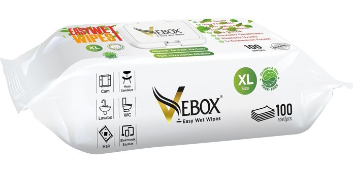 Vebox Easy 300 Yaprak 3'lü Islak Mendil