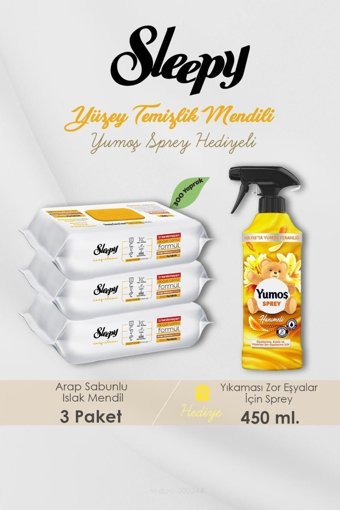 Sleepy Hanımeli Oda 300 Yaprak Islak Mendil