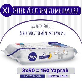 Sleepy Lavanta 150 Yaprak 3'lü Islak Mendil