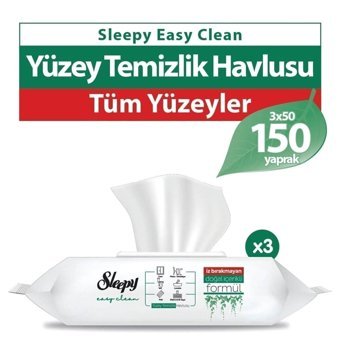 Sleepy Easy Clean 150 Yaprak 3'lü Islak Mendil