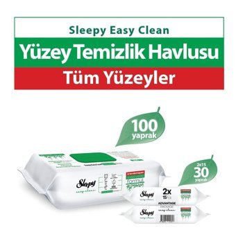 Sleepy Easy Clean 130 Yaprak 3'lü Islak Mendil