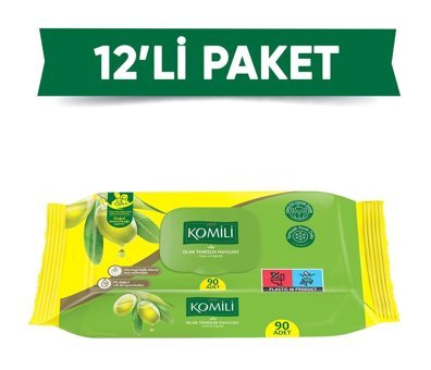 Komili Zeytinyağlı 1080 Yaprak 12'li Islak Mendil