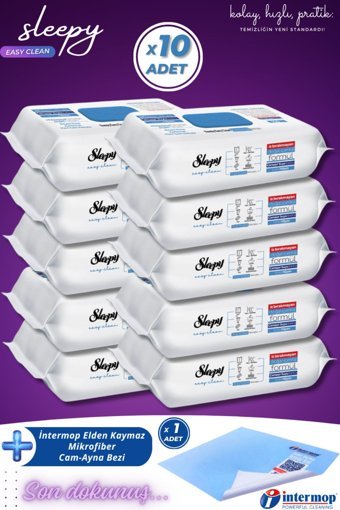 Sleepy 1000 Yaprak 10'lu Islak Mendil