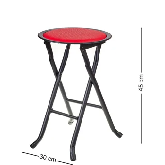 Nehar Home Plastik Katlanır Kamp Taburesi Kırmızı