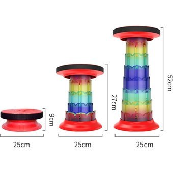 Plz Shop Plastik Katlanır Kamp Taburesi Kırmızı