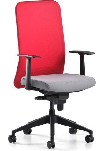 Bürotime Comfy Kolçaklı Dönerli Antrasit-Kırmızı Çalışma Sandalyesi