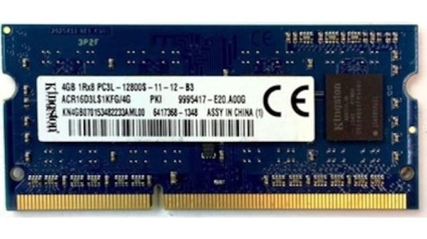 Kingston ACR16D3LS1KFG 4 GB DDR3 1x4 1600 MHz Ram