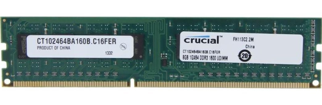 Crucial CT102464BA160B 8 GB DDR3 1x8 1600 MHz Ram