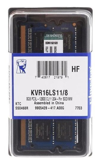 Kingston KVR16LS11/8WP (NB) 8 GB DDR3 1x8 1600 MHz Ram