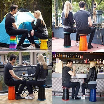 Teotake Plastik Katlanır Kamp Taburesi Lacivert