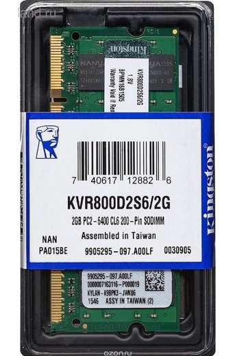 Kingston KVR800D2S6 2 GB DDR2 1x2 800 Mhz Ram