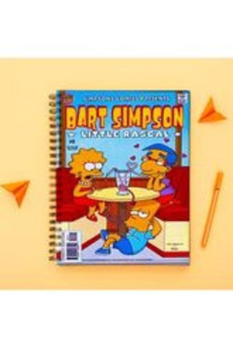 Lucidum A5 100 Yaprak Çizgisiz Telli Karton Kapak 1 Adet The Simpsons Okul Defteri
