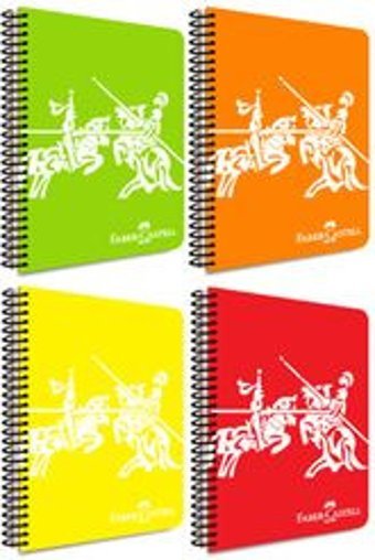 Faber Castell A4 120 Yaprak Çizgisiz Telli Sert Kapak 1 Adet Okul Defteri