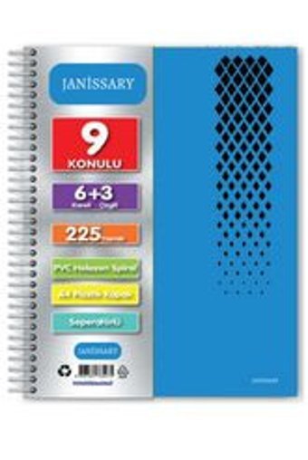 Janissary Piano College A4 240 Yaprak Kareli Telli Sert Kapak 1 Adet Okul Defteri